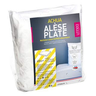 Alèse Plate 70x150 Cm Achua Molleton Coton 400g/m2 Matelas 15cm Maxi