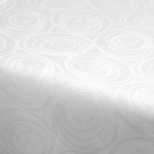 Chemin De Table 45x150 Cm Jacquard Coton Spirale Blanc