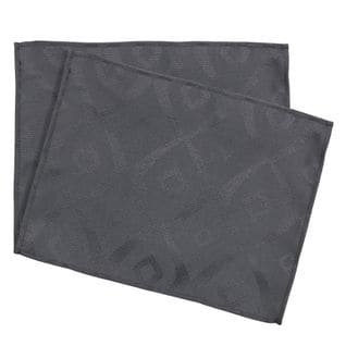 Lot De 2 Sets De Table 35x45 Cm Jacquard 100% Polyester Brunch Anthracite