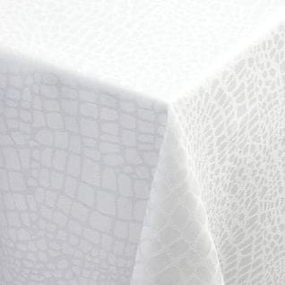 Nappe Rectangle 150x250 Cm Jacquard 100% Polyester Lounge Blanc