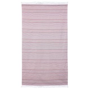 Drap De Plage Fouta 100x180 Cm Coton 290 G/m² Jesolo Rayures Rouge