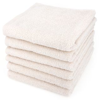 Lot De 6 Serviettes De Toilette 50x90 Cm Alpha Ivoire