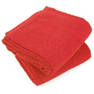 Lot De 2 Draps De Douche 70x130 Cm Alpha Rouge