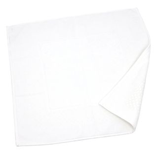 Tapis De Bain Antidérapant 60x60 Cm Velours Prestige Blanc