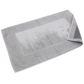 Tapis De Bain Antidérapant 60x90 Cm Velours Prestige Gris Argent