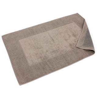 Tapis De Bain Antidérapant 60x90 Cm Velours Prestige Marron Taupe