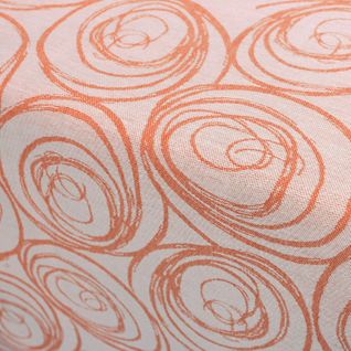 Chemin De Table 45x150 Cm Jacquard Coton Spirale Orange Papaye