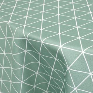 Nappe Ovale 180x240 Cm Imprimée 100% Polyester Paco Géométrique Vert Thym