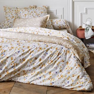 Housse De Couette 240x220 Cm Percale Coton Bel Amour Jaune