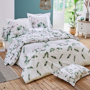 Drap Plat 180x290 Cm Percale Coton Magnolia Vert Sauge