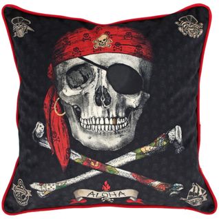 Housse De Coussin 45x45 Cm Tête De Mort Pirate Corsair