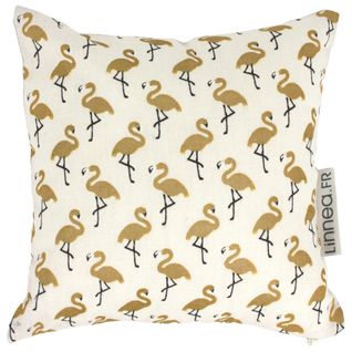 Housse De Coussin 20x20 Cm Flamingo Or