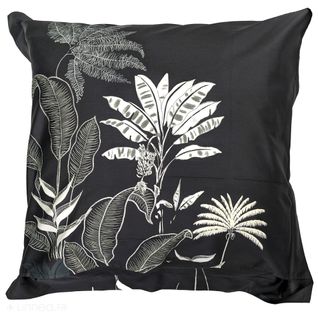 Taie D'oreiller 65x65 Cm Satin De Coton Cayenne Noir Ebène