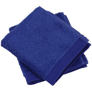 Lot De 2 Serviettes Invité 30x30 Cm Coton Peigné Alba Bleu Moyen