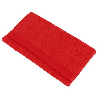 Serviette Invité 30x50 Cm Coton Peigné Alba Rouge