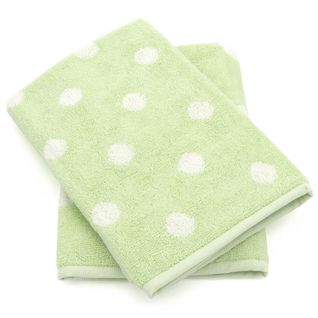 Lot De 2 Torchons De Cuisine Éponge 50x50 Cm Coton Spot Ii Vert