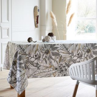 Nappe Carrée 170x170 Cm Bahia Gris Fusain Coton +