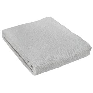 Dessus De Lit Jacquard 230x250 Cm Camargue Coton Et Polyester Gris Perle