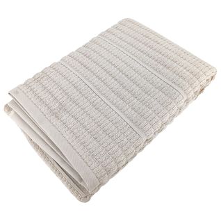 Drap De Bain En Fils Retors 100x150 Cm Pure Coton Collection Swell Beige