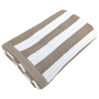 Serviette De Toilette 50x100 Cm Efficience Stripes Marron Roble