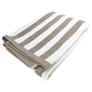 Drap De Douche 70x140 Cm Coton Collection Efficience Stripes Marron Roble