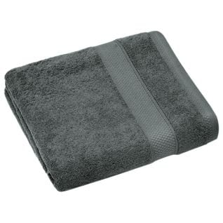 Drap De Bain Coton 550g/m2 95x140 Cm Collection Naïa Gris Anthracite