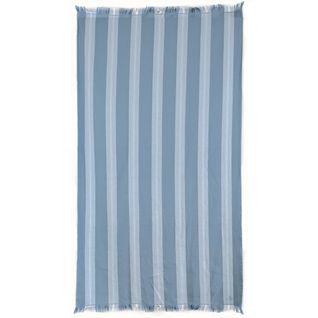 Drap De Plage 100x180 Cm Pur Coton Collection Supramonte Bleu