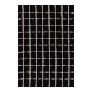 Tapis Moderne Lavable En Machine Plat Pour Cuisine Dumfries Noir 50x80