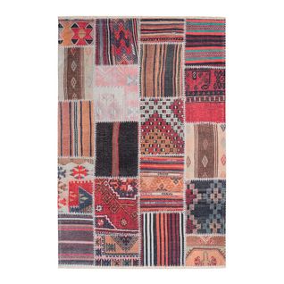 Tapis Patchwork Ethnique Extérieur Et Intérieur Malti Multicolore 115x170