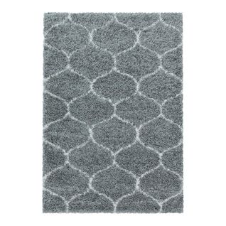 Tapis Shaggy Baroque Rectangulaire Lokalt Gris 160x230