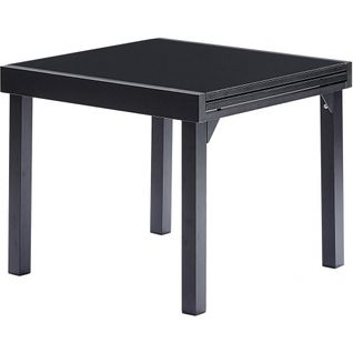 Table De Jardin Extensible En Aluminium Noir 4/8 Places