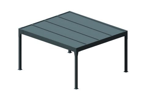 Pergola Isotoit® Modern Îlot Gris Anthracite 6,26x3,50m + LED