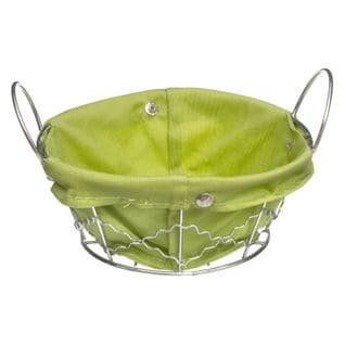 Panier Multi-usages Rond - Metal Et Coton - Vert