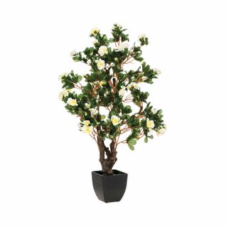 Azalée Artificielle En Pot - H. 81 Cm - Blanc