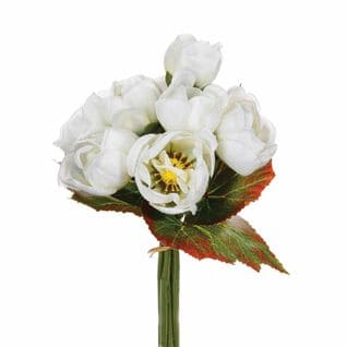Bouquet 8 Begonias Artificiels - H. 23 Cm