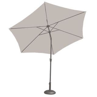 Parasol Droit à LED Monaco - Diam. 270 Cm - Gris Perle