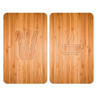 2 Couvre-plaques Universel Lunch - 30 X 52 Cm - Marron