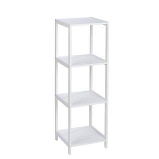 Etagère De Salle De Bain 4 Niveaux Olso - H. 112 Cm - Blanc