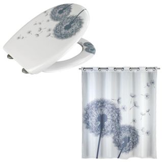 Accessoires De Salle De Bain - Abattant Wc Et Rideau De Douche Astera - Blanc