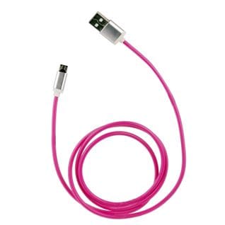 Cable Micro Usb 2.0 Universel - Phosphorescent - 1 M - Rose