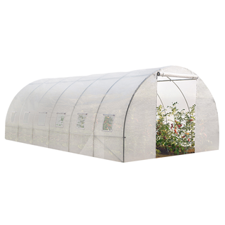 Serre Tunnel De Jardin 18m² Blanche Gamme Maraîchère Crimée 6x3 M