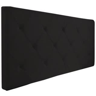 Tête De Lit Capitonnée Eva En Pvc Noir Pour Lit 140 Et 160 Cm