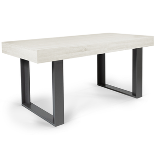 Table À Manger Rectangle Phoenix 6 Personnes Bois Gris 160 Cm