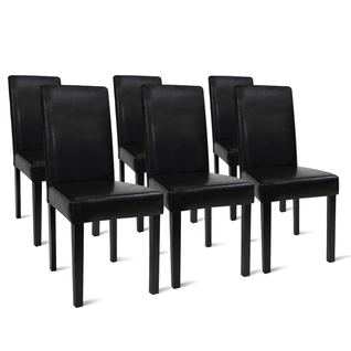 Lot De 6 Chaises Hannah Noires Pour Salle à Manger