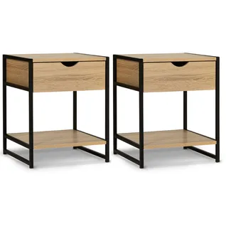 Lot De 2 Tables De Chevet Detroit Design Industriel