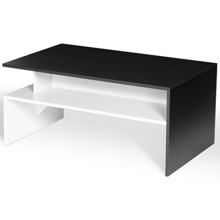 Table Basse Rectangulaire Gabi Blanche Et Noire Multirangements