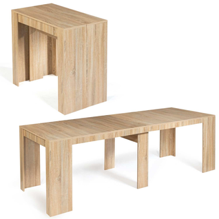 Table Console Extensible Orlando 10 Personnes 235 Cm Bois Façon Hêtre