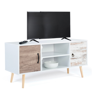 Meuble TV 113 Cm Scandinave Bahia 2 Portes