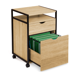 Caisson De Bureau Support Imprimante Detroit 2 Tiroirs Design Industriel