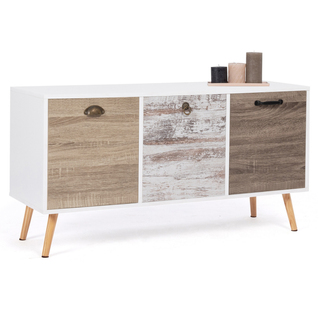 Buffet Bas Scandinave 113 Cm Bahia 3 Portes